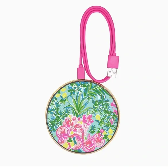 Lilly Pulitzer Wireless Charging Pad, Fruity Flamingo - Picture 4 of 6